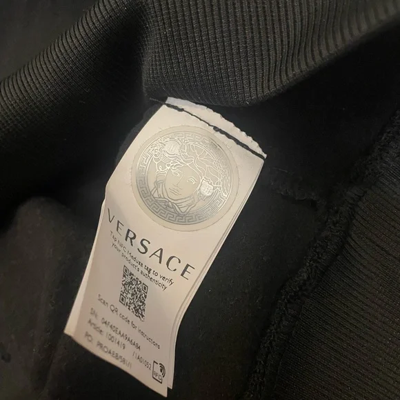 Versace Mens Graphic Print Cotton Hoodie Sz XL - Picture 11 of 11